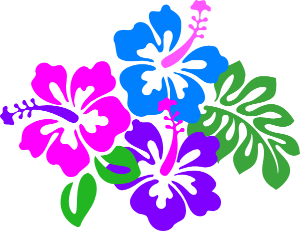 Hawaiian Flower Clipart (600x463)