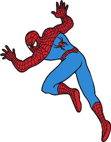 Spiderman Clipart Fans - Spiderman Clipart Gif (482x601)