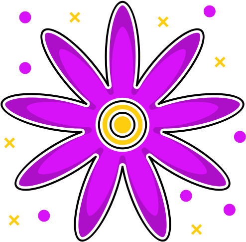 Abstract Ecology Flowers - Stencil Of A Flower (512x512)