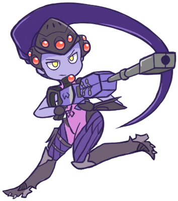Widowmaker Pagedoll By Tanza-night - Overwatch Widow Maker Chibi (400x400)