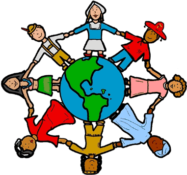 Children Holding Hands Around The World - Friends Holding Hands Clipart (400x371)