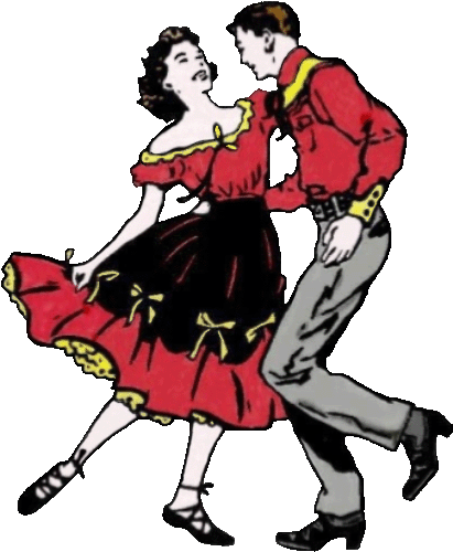 Square Dance Clip Art Pg - Couple Dancing Clip Art (411x500)