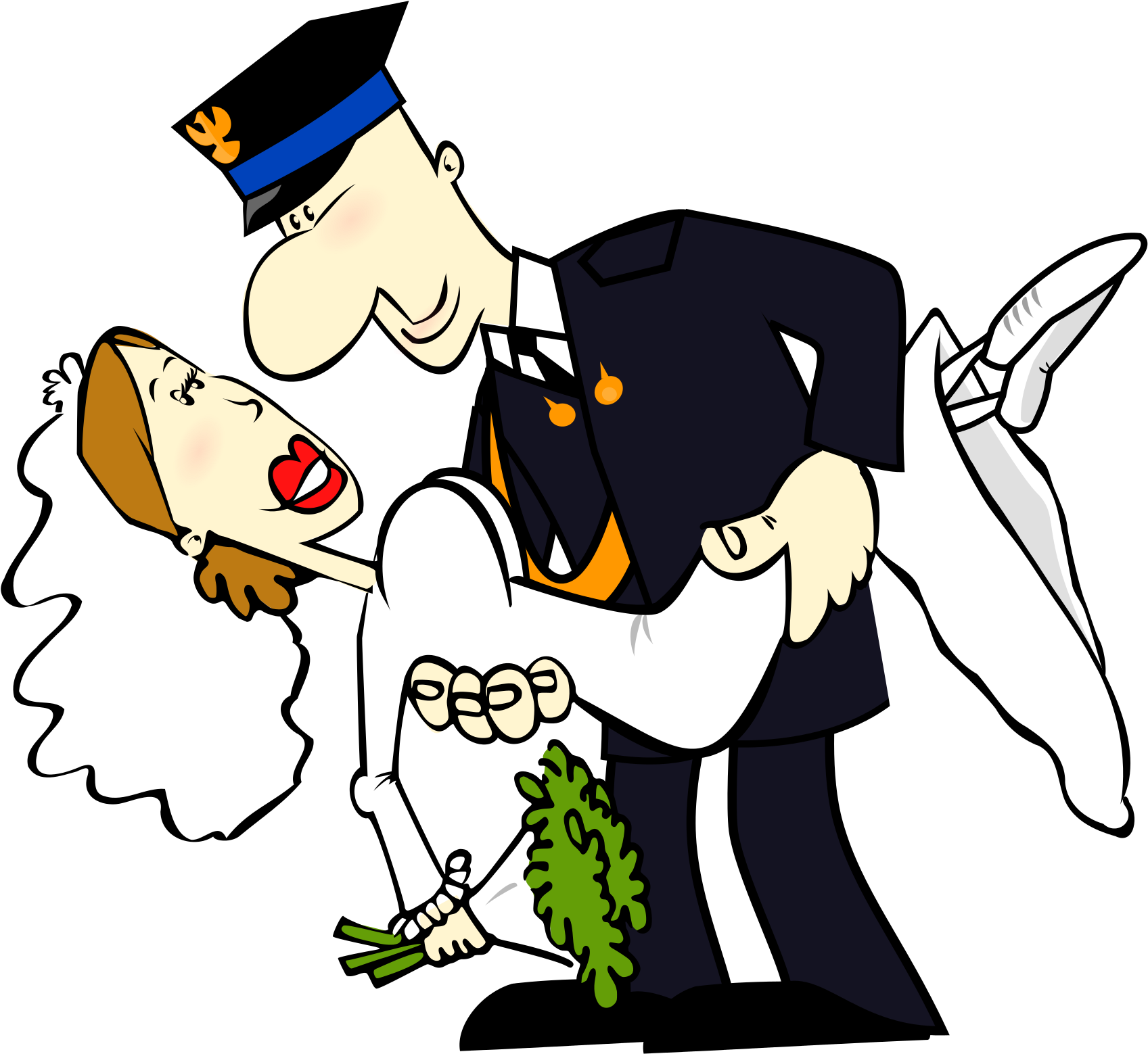 Wedding Cartoons 2, Buy Clip Art - Husband Wife Laughing Jokes (2000x2828)