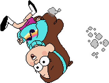 Mabel Pines Dipper Pines Mammal Cartoon Nose Clip Art - Gravity Falls Pixel Art (500x374)