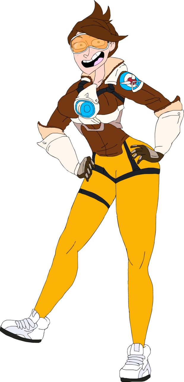 Overwatch Tracer By Fribergoinnonen - Cartoon (620x1289)