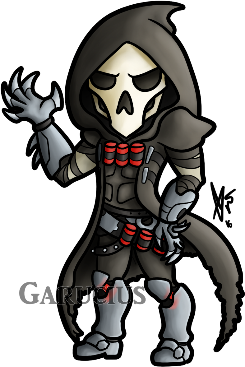 Overwatch Clipart Reaper - Cartoon (1024x1327)