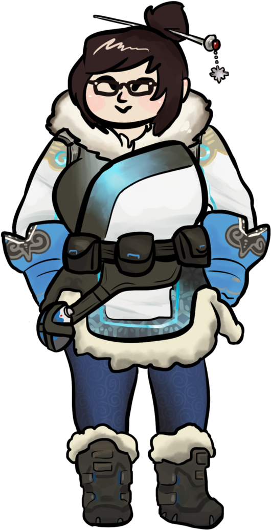 Mei Overwatch By Spaceghett1 - Cartoon (748x1069)