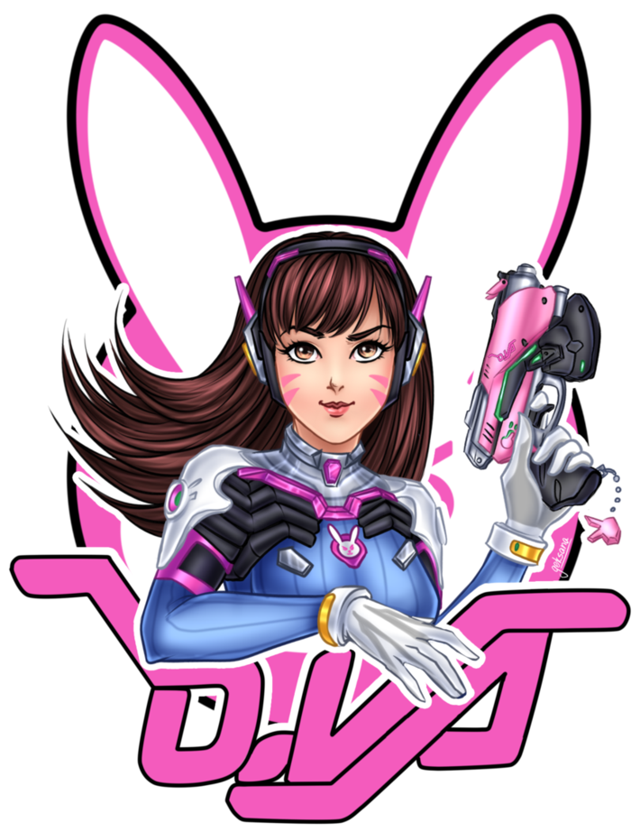 Overwatch By Laminanati - D Va Feom Overwatch (827x965)