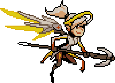 Overwatch Sprite Sprays Mercy - Overwatch Mercy Pixel (600x600)