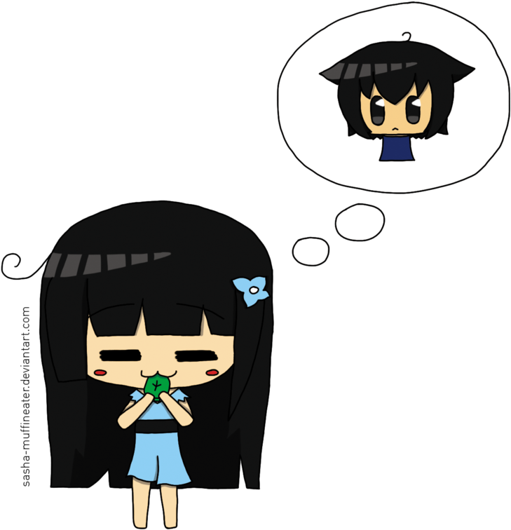 [sankarea] Rea Eating A Leaf Of Hydrangea By Sasha-muffineater - Sankarea: Undying Love (894x894)