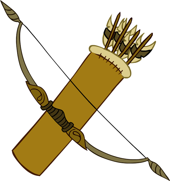 Bow And Arrow - Bow And Arrow Cartoon Png (582x617)