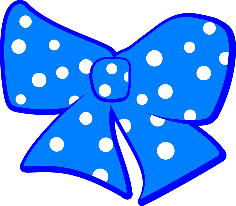 Archery Clipart Gambar - Blue Polka Dot Bow Clipart (824x720)