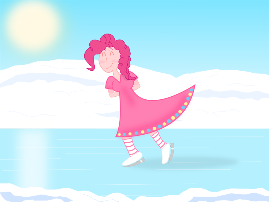 Bio4, Human, Humanized, Ice Skating, Light Skin, Pinkie - Illustration (900x675)