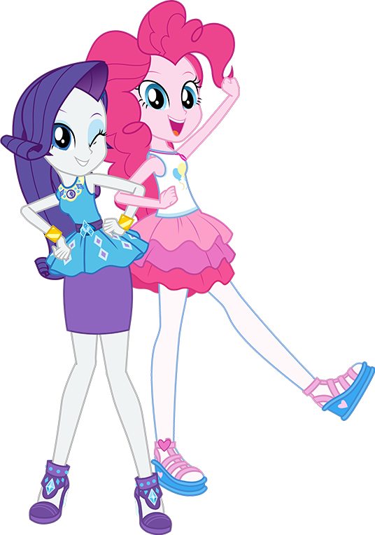 Clothes, Equestria Girls, Official, One Eye Closed, - Eqg Rarity And Pinkie (536x764)