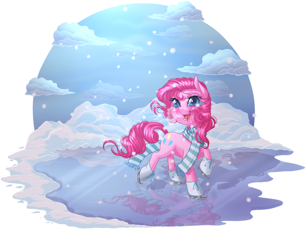 Kittehkatbar, Clothes, Ice Skating, Pinkie Pie, Safe, - Cartoon (1280x960)