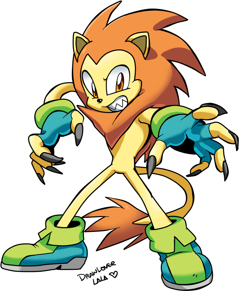 Cyrus The Feral Lion By Drawloverlala - Sonic As A Lion (960x1280)
