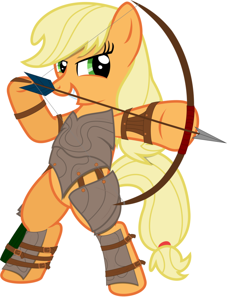 Applejack, Archer, Archery, Arrow, Artist - Duck (782x1024)