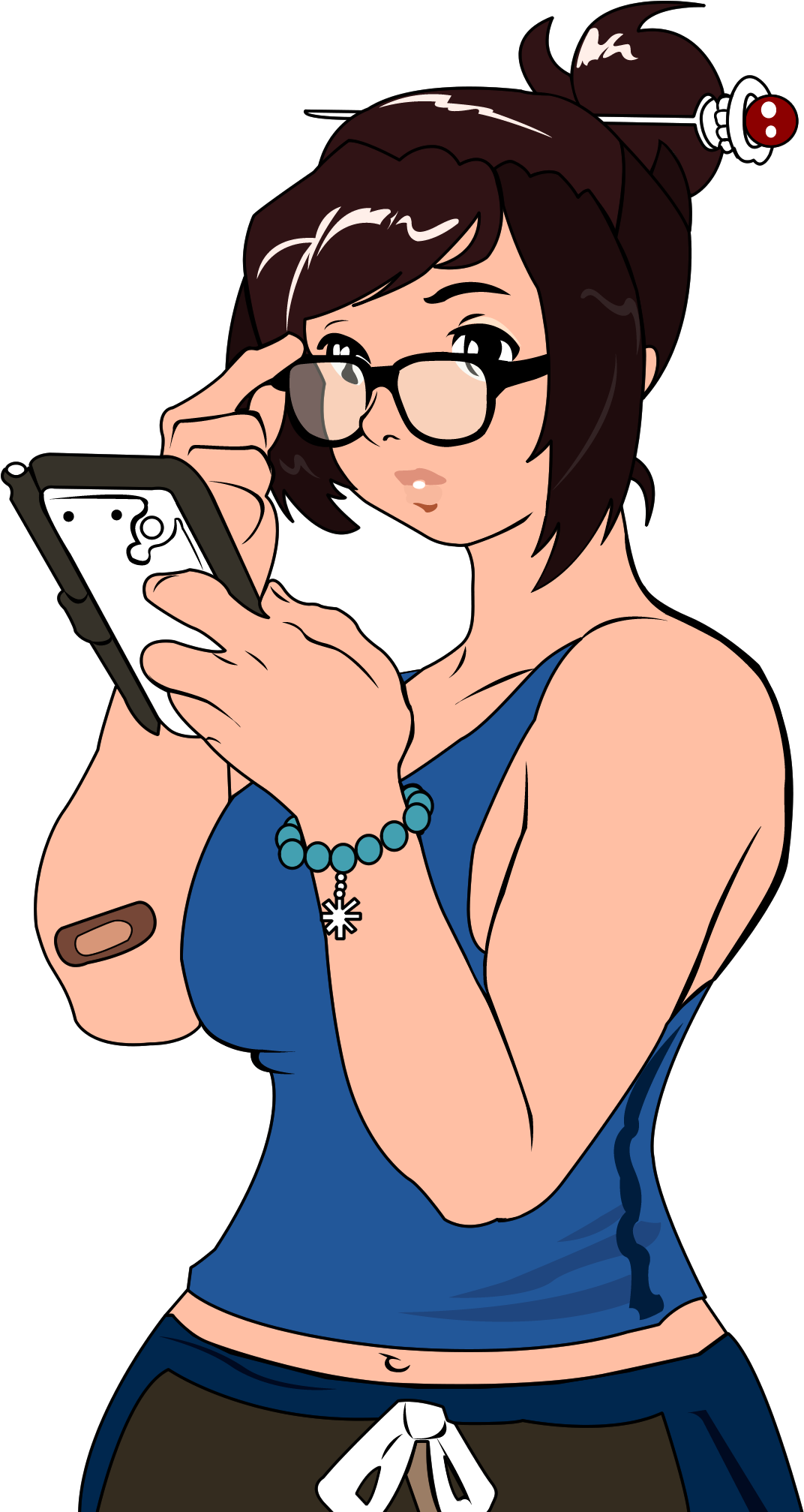 Overwatch Mei Trace Vector By Tsubaki-desu - Mei (1074x2044)