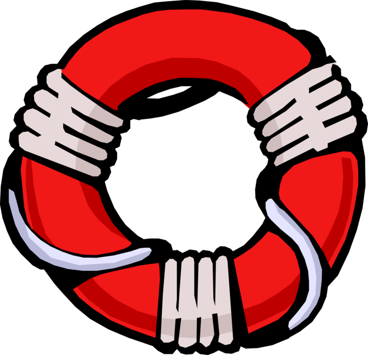Vector Illustration Of Lifebuoy Ring Lifesaver Life - Life Preserver (726x700)