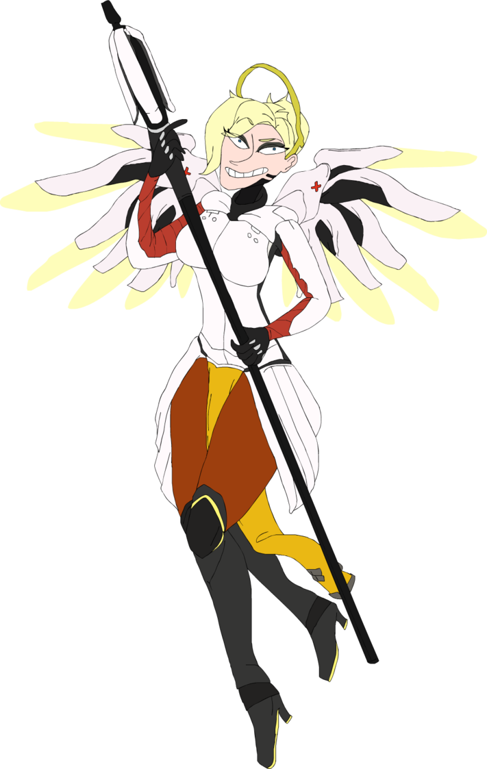 Overwatch Mercy By Fribergoinnonen - Cartoon (711x1123)