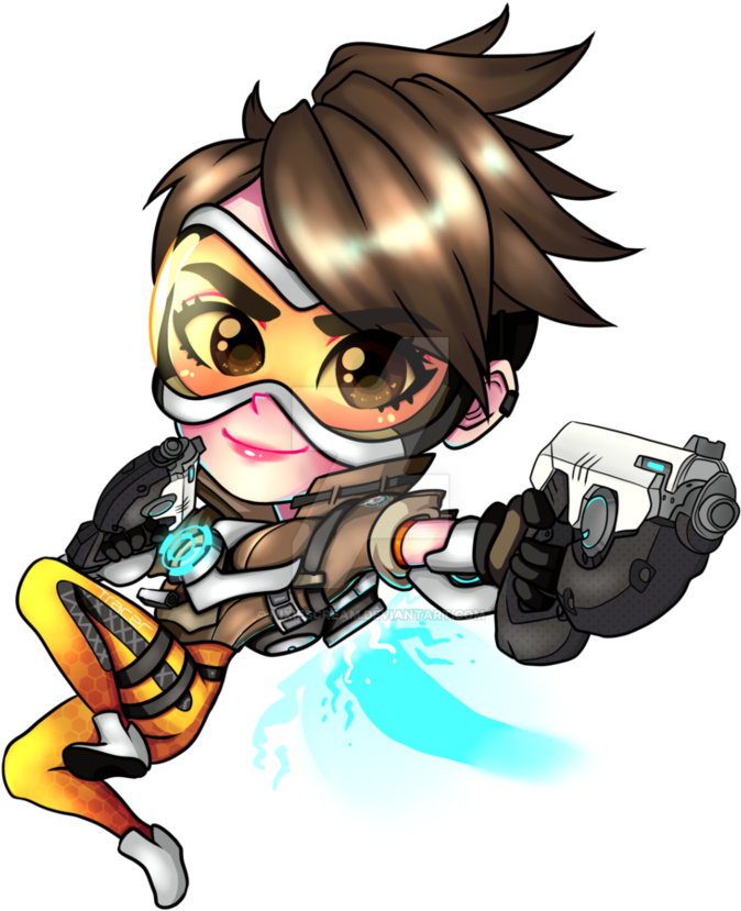 Tracer Overwatch Chibi By Nixiescream - Overwatch (942x849)