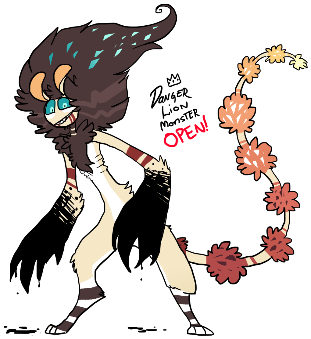 Lionmushrooms Lion Monster Ota Adopt Closed By Lionmushrooms - Cartoon (1024x1131)
