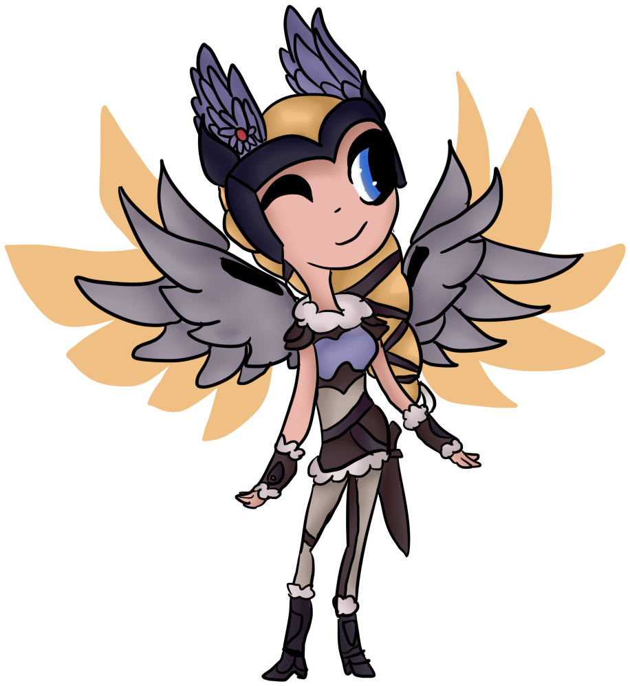 Overwatch] Mercy Sigrun By Nina234557 - Cartoon (976x1084)