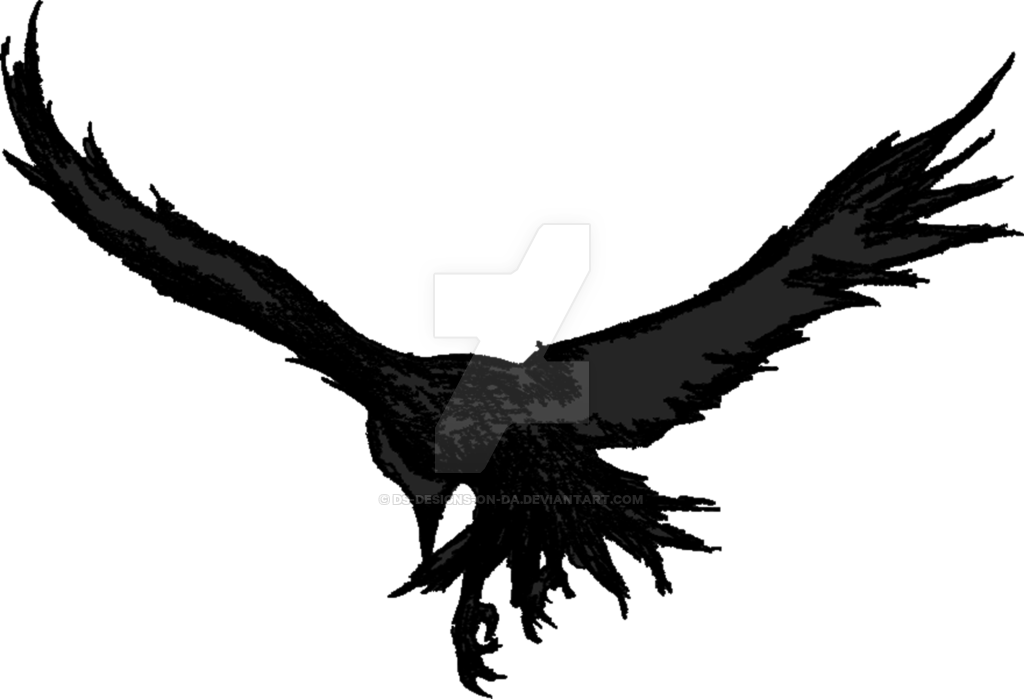 Crow Design By Ds Designs On Da - Crow Watercolor (1024x699)