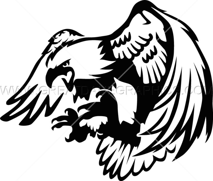 Eagle Swoop - Black Eagle Decal (825x703)