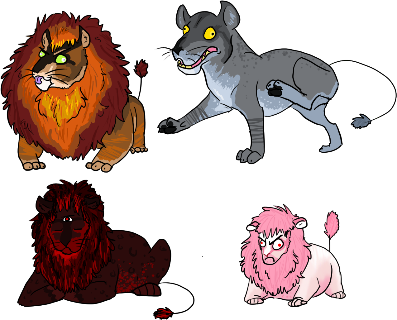 My Friends Asked Me To Draw Them As Derpy Lions By - Derpy Lions (1319x1044)