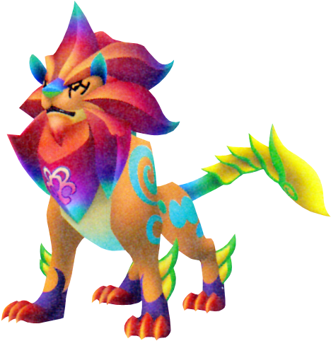Aura Lion - - Kingdom Hearts Dream Drop Distance Spirits (523x534)