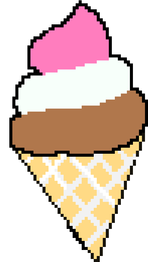 Ice Cream - Icecreem Pixel Art (720x900)