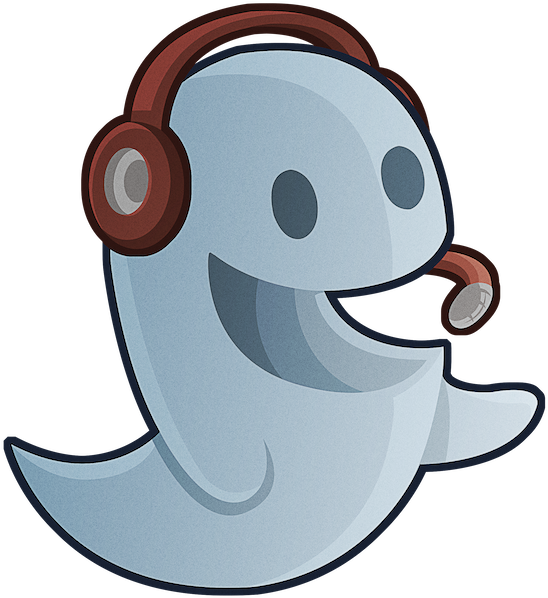 Cheerful Ghost - Ghost Playing Video Games (600x600)