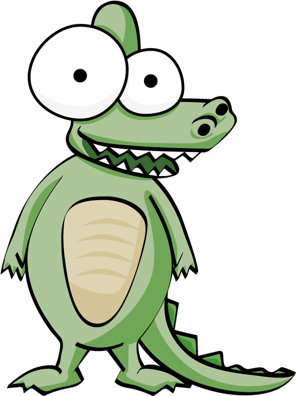 Happy Fun Crocodile Cartoon Smiling - Cute Animals Monkey Lion Acrylic Brooch Badges Decoration (600x820)