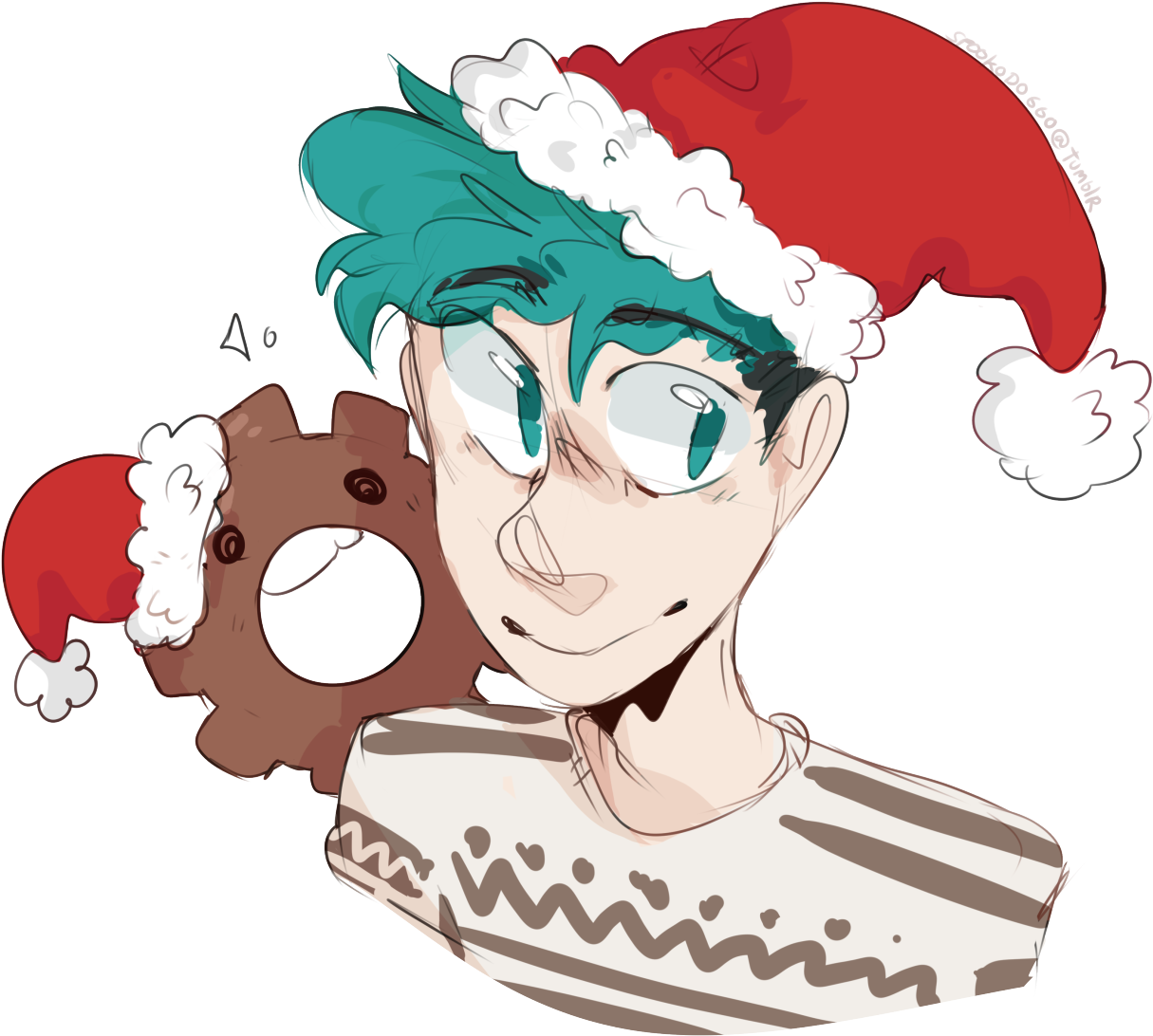 “its The Blu Boy Christmas Edition Fanart For @crankgameplays - Cartoon (1280x1158)