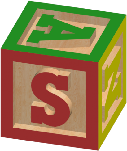 Wooden Abc Blocks - Transparent Png Wooden Block (1000x1000)