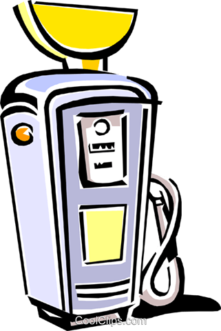 Zapfsäule Clipart - Old Gas Pump Cartoon (321x480)