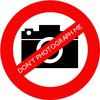 No Photos Sticker - No Cameras Sign (412x412)