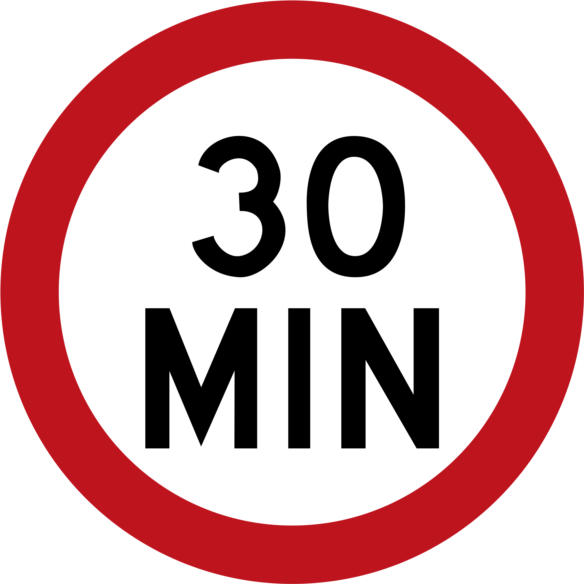 Open - 80 Km Road Sign (2000x2000)