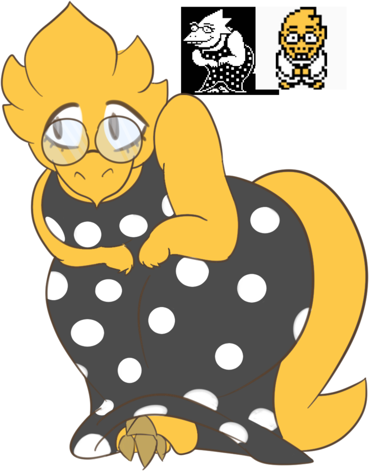 Dr Alphys In Her Cute Dress - Alphys With A Dress (816x979)
