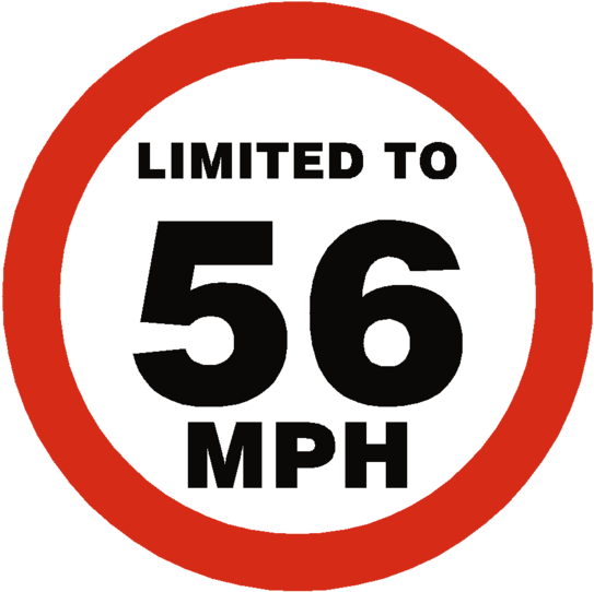 56 Mph Speed Limit Sticker - Angel Tube Station (600x600)