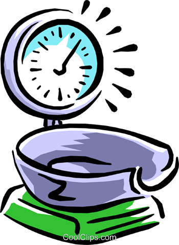 Weight Scale Royalty Free Vector Clip Art Illustration - Tool To Measure Mass (350x480)