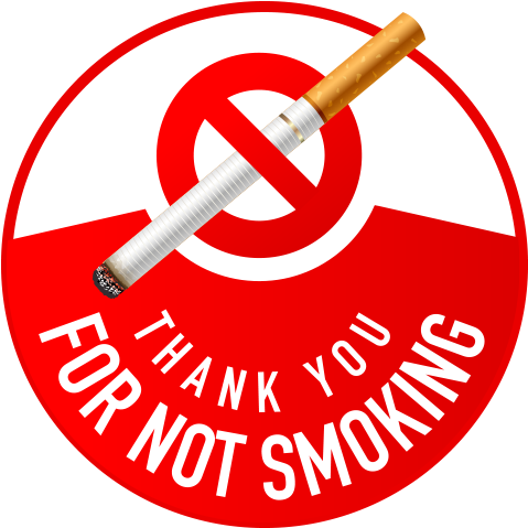 Red Circle With Line Through It - Thank You For No Smoking (512x512)
