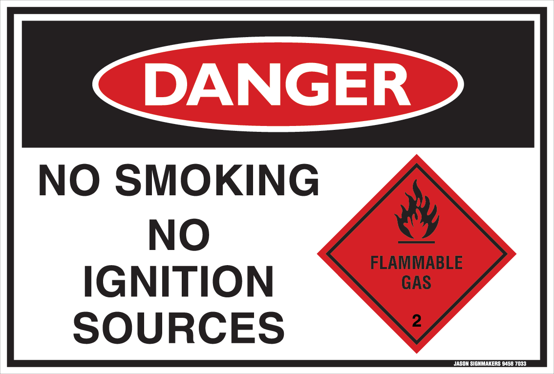 No Ignition Sources Danger Sticker With Picto - Graphic Warning Signs - Propane No Smoking Or Open (1134x766)