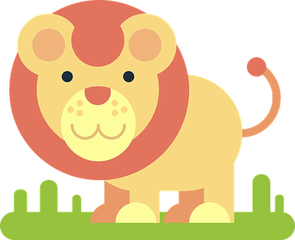 Mountain Lion Clipart Safari Lion - Comic Lion (418x340)