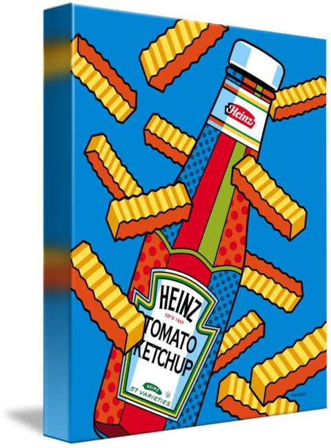 Ketchup Bottle With French Fries Flying Thinking (480x650)