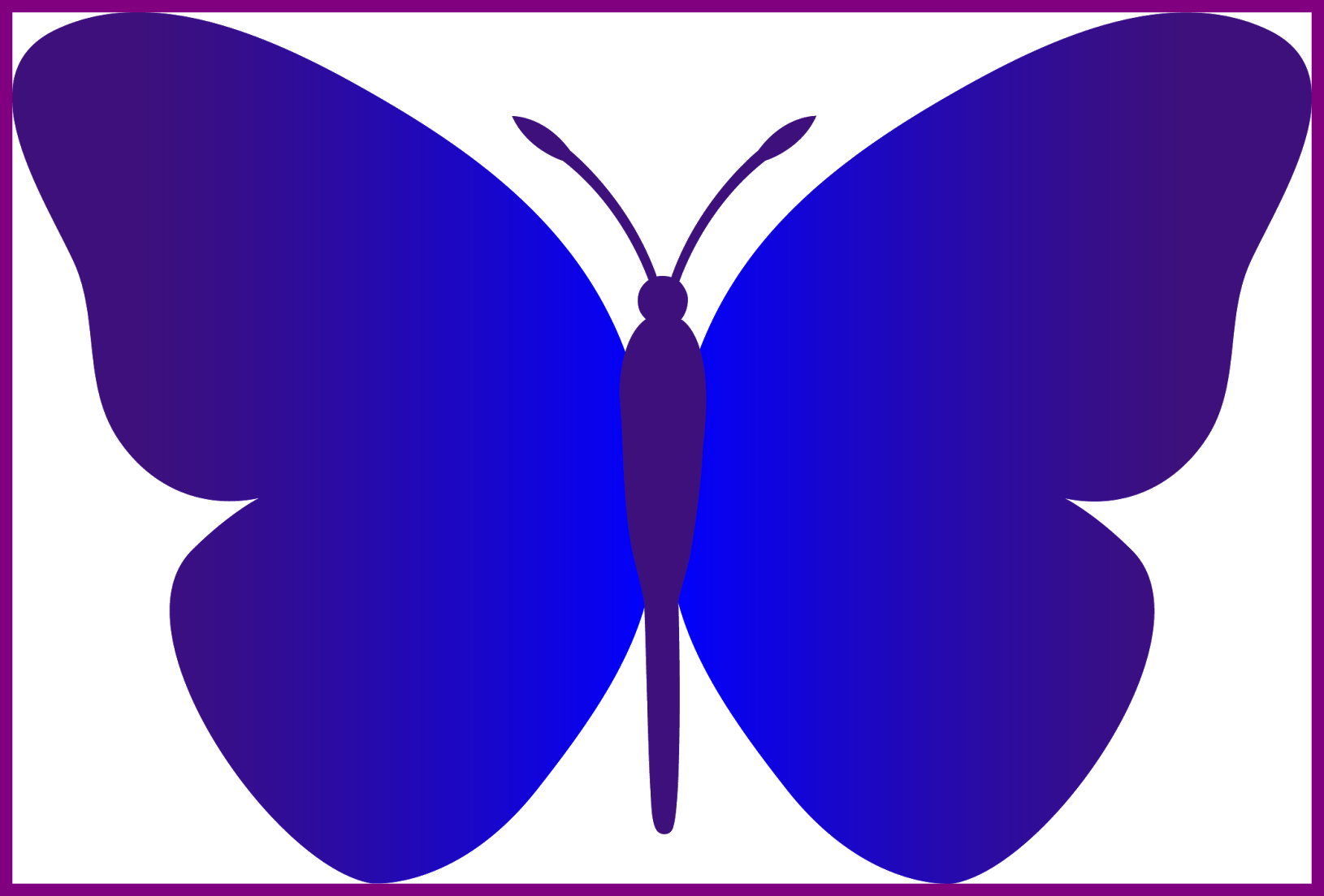 Butterfly Black And White Butterfly Black And White - Simple Butterfly Clip Art (1630x1104)
