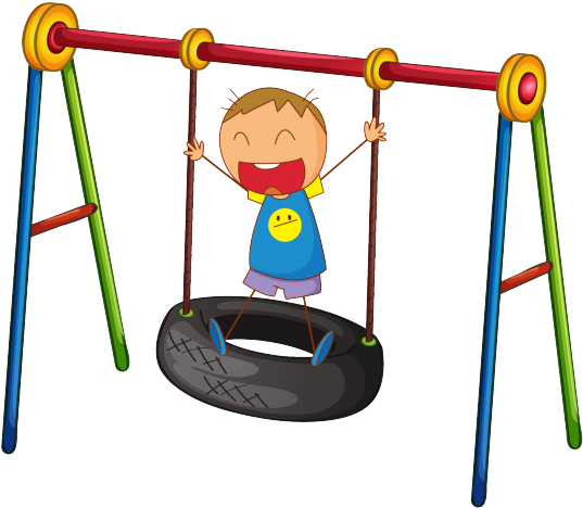 Tire Swing Clipart Wooden Swing - Cartoon Tire Swing (640x480)