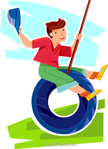 Tire Swing Clipart Swinging - Swing (348x480)
