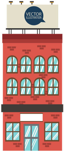 Single Brick Building Icon - Brick Building Vector (439x550)